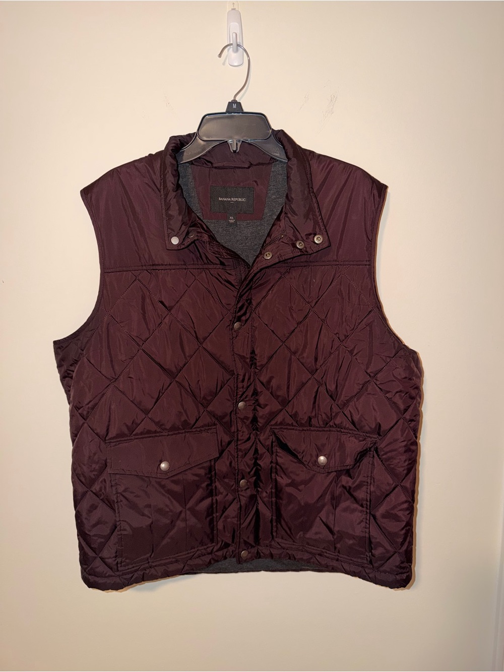 Banana Republic Quilted Wine-Red Men's Vest